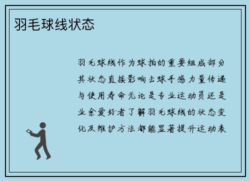 羽毛球线状态